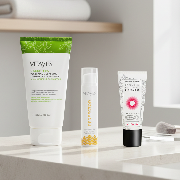 Instant Ageback Anti-Aging Lifting-Set – 3 Schritte zu strahlend glatter und jugendlicher Haut - Vitayes Official Store - Deutschland